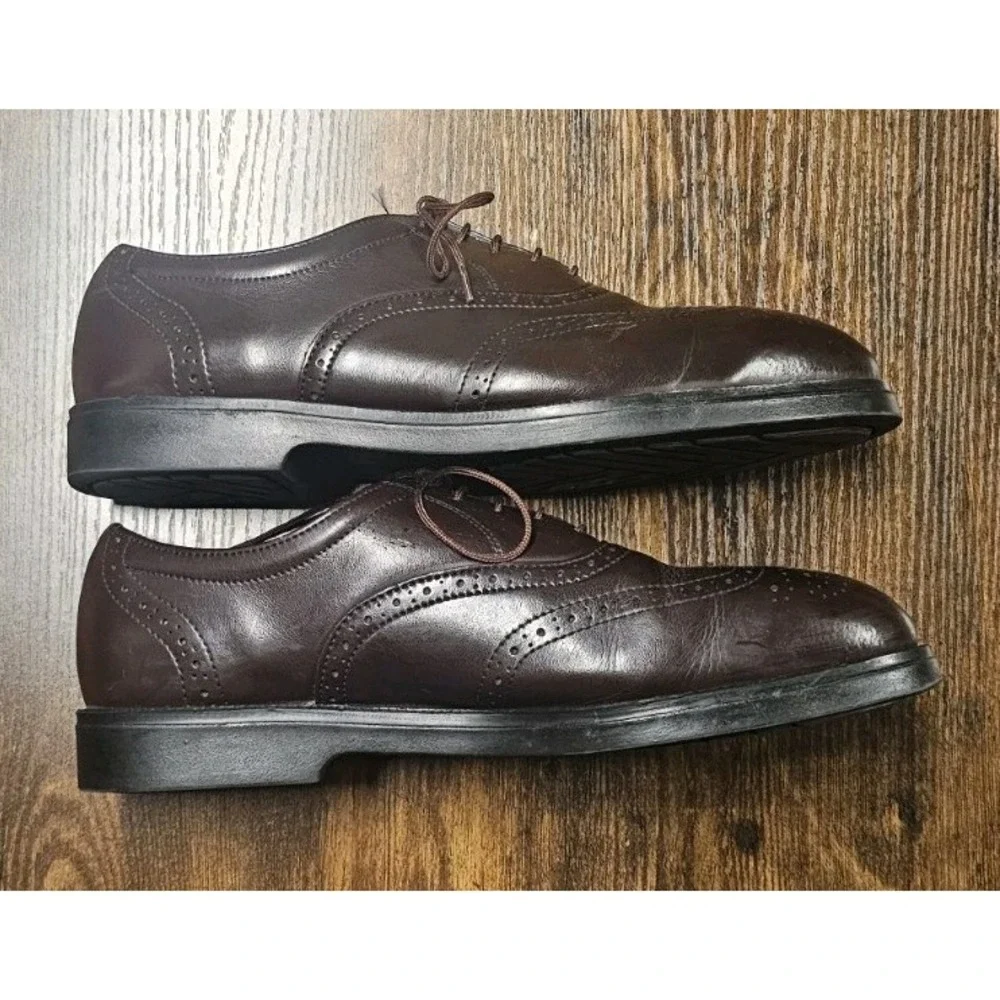 RED WING SHOES Men's Dark Brown Wingtip Dress Shoes, Size 10 D Men's Work Shoes